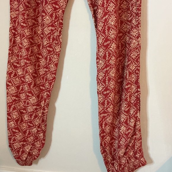 Fat Face Boho Folk Red Printed Tapered Pants | Women’s US 4 / UK 8 - Picture 5 of 9